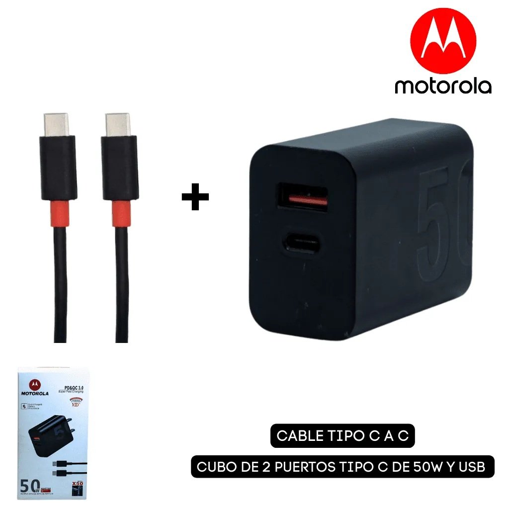Cargador Motorola C A C 50w Turbocarga