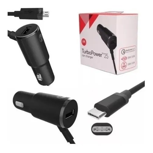 Cargador Para Auto Motorola Carga Rápida Entrada V8