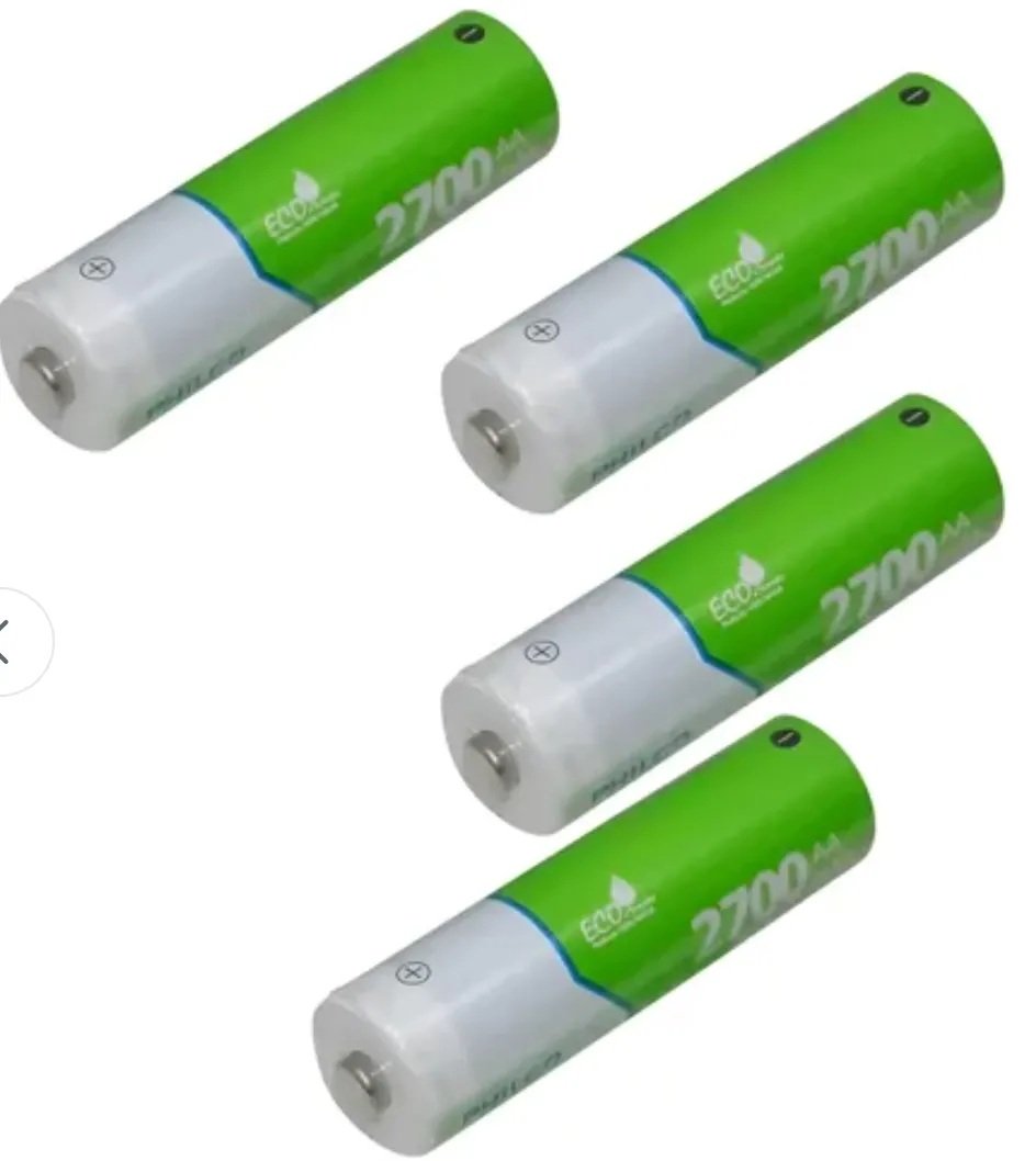 4 Pilas Portatiles Aa 1800mah