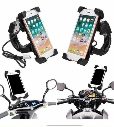 Soporte Celular Para Moto Con Cargador Usb